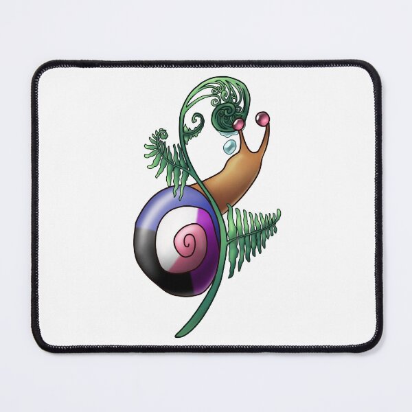 Item preview, Genderfluid Fern Pride Snail designed and sold by PrideSnails.