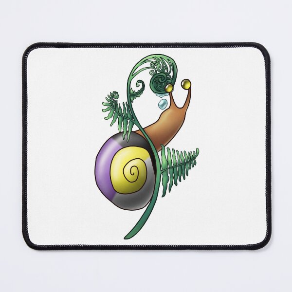 Item preview, Nonbinary Fern Pride Snail designed and sold by PrideSnails.