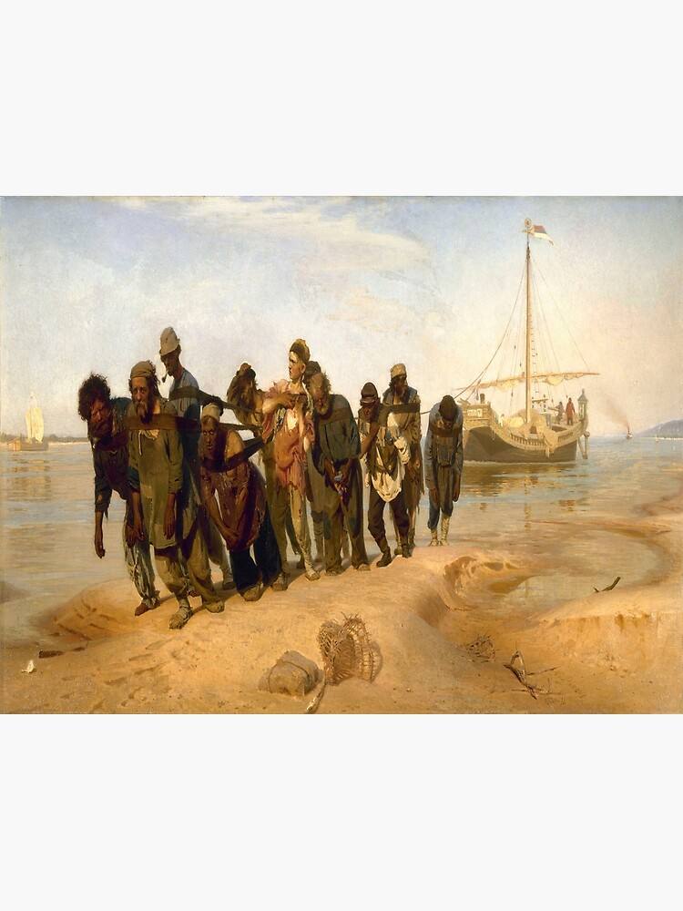 Ilya Repin S Barge Haulers On The Volga Poster For Sale By Mosfunky   Flat,750x,075,f Pad,750x1000,f8f8f8 