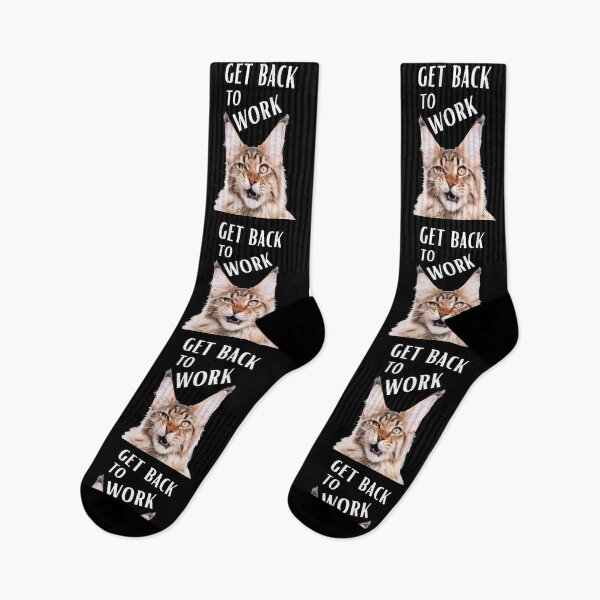 Item preview, Cat Maine Coon. Motivational Quote: «Get Back To Work»      designed and sold by fowons.