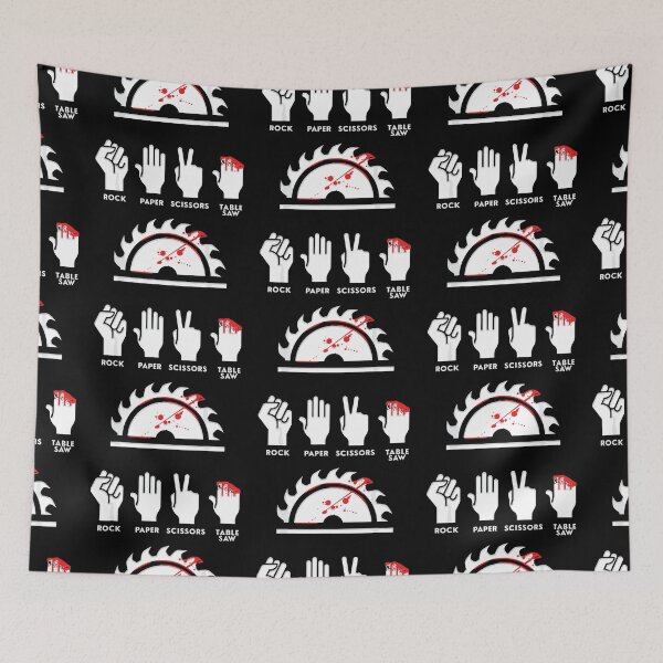 Item preview, Rock paper Scissors Table Saw Funny Art Design Happy Apparel Essential Inspiration Joy Mood designed and sold by DesignByHeartUK.