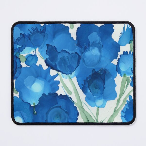 Item preview, Abstract Flowers in Blue designed and sold by LymphomaLass.