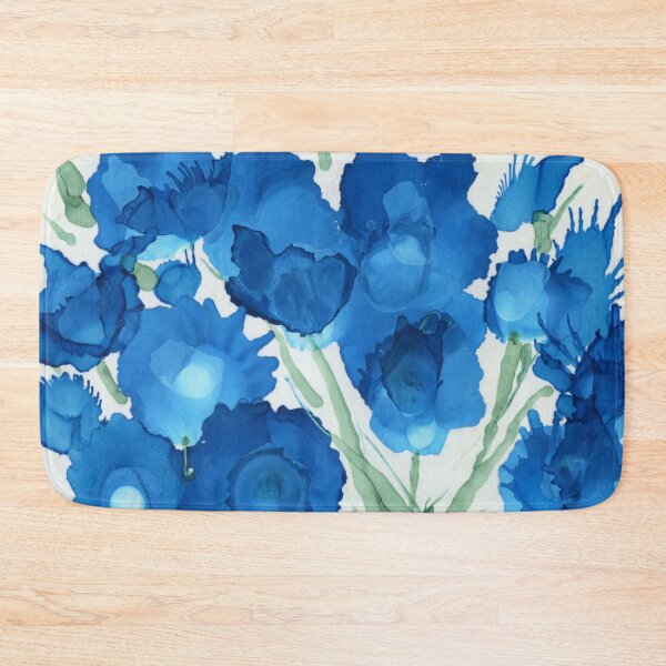 Item preview, Abstract Flowers in Blue designed and sold by LymphomaLass.