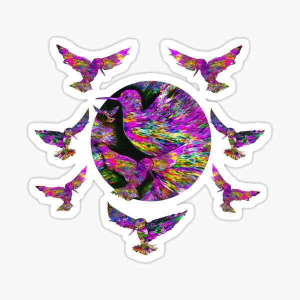 Hummingbird Planet Sticker
