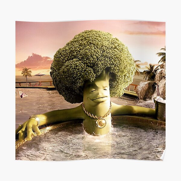 Hard Broccoli Meme Poster For Sale By YourMemeApparel Redbubble   Poster,504x498,f8f8f8 Pad,600x600,f8f8f8 