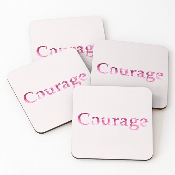 Aperçu de l'œuvre Slogan d'encouragement à l'aquarelle - Courage créée et vendue par JaniceLalonde.