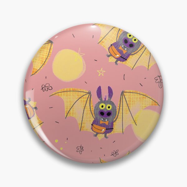 Item preview, Halloween Bats - pink background designed and sold by LANDofCLE.