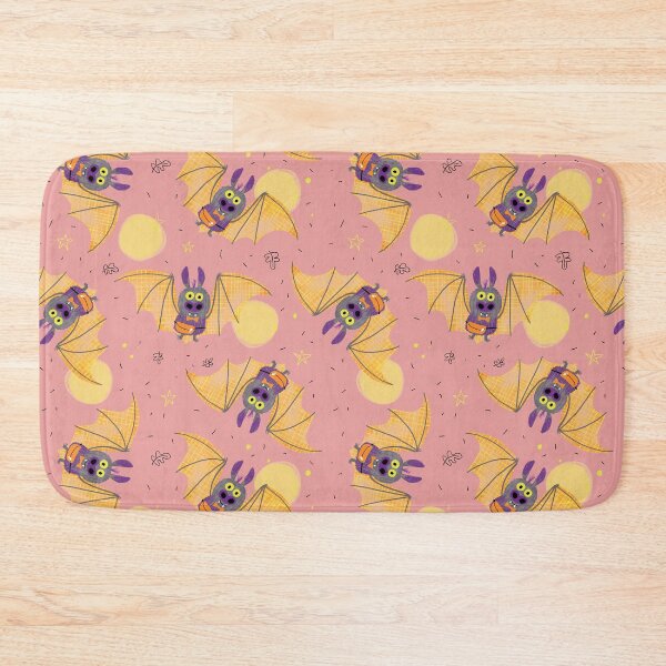 Item preview, Halloween Bats - pink background designed and sold by LANDofCLE.