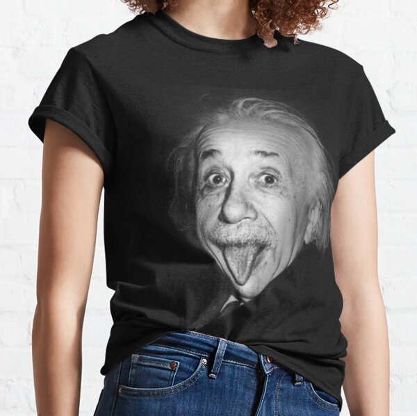 Albert Einstein Genius Tongue Funny Classic T-Shirt