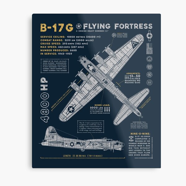 B-17 Flying Fortress Metal Print