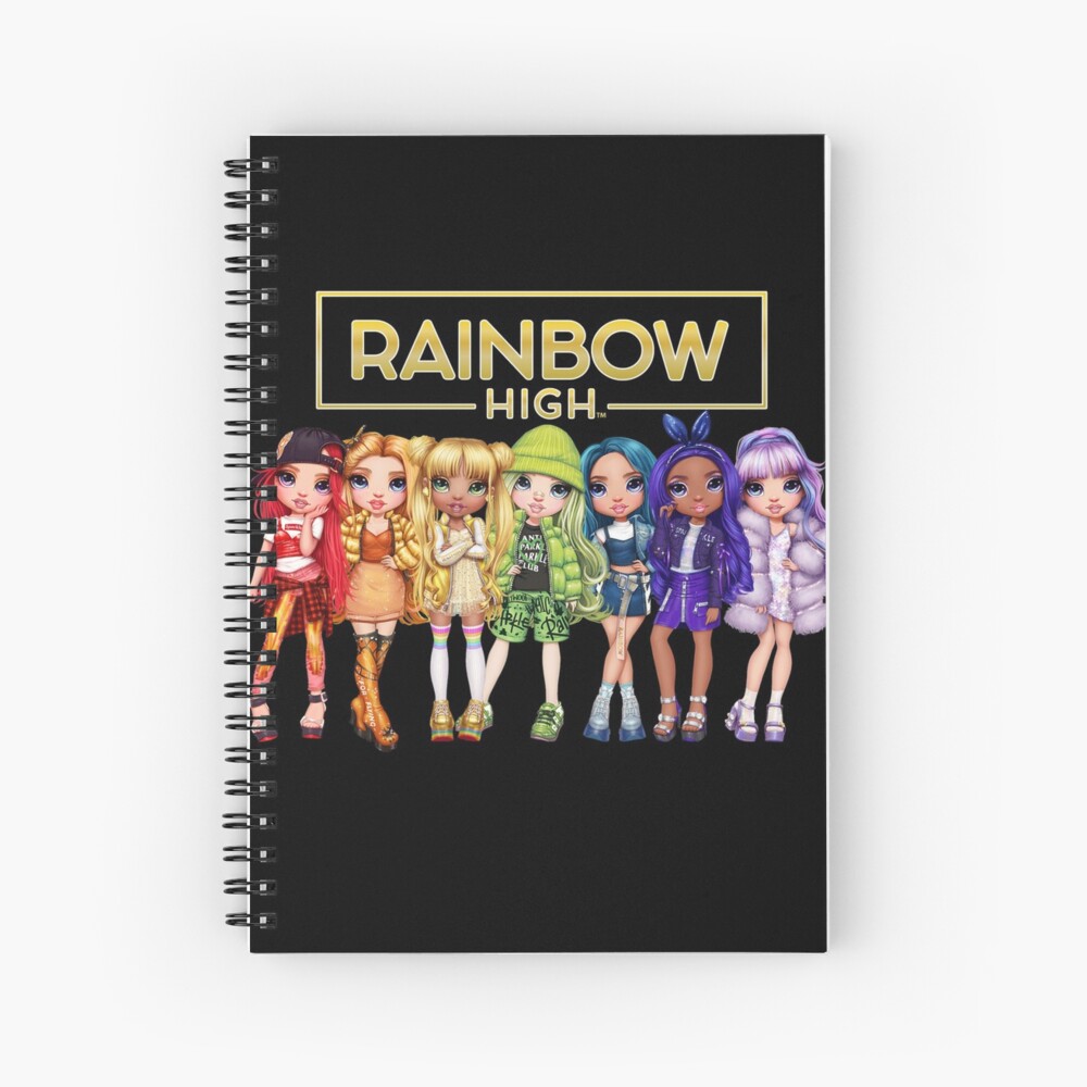 Rainbow High Main Characters And Logo Spiral Notebook For Sale By Rainbow High Main Characters And Logo Spiral Notebook For Sale By