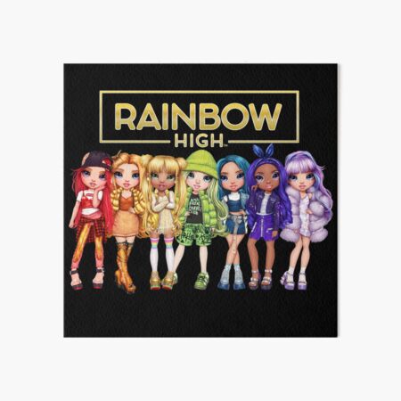 Rainbow High main characters and logo  Art Board Print
