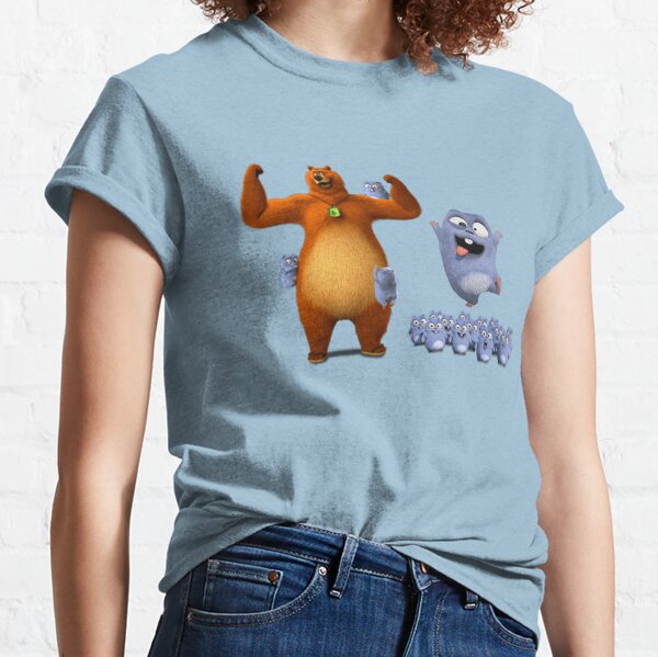 Grizzy and the lemmings funny happy cute wow sticker Classic T-Shirt
