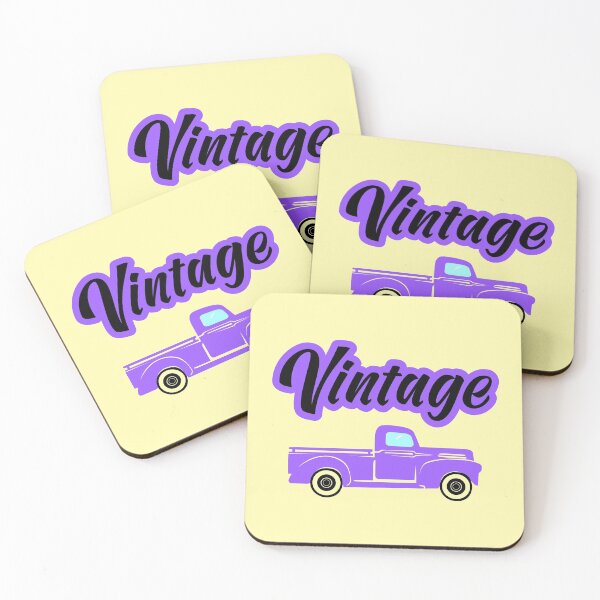 Item preview, Vintage violet truck Vintage pick up designed and sold by Marcia Motivos.