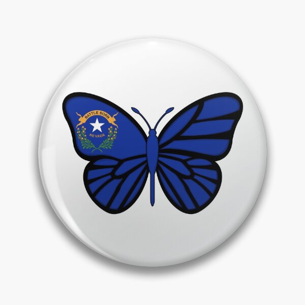 Artikelvorschau, Bundesstaat Nevada Flagge Schmetterling entworfen und verkauft von Gsallicat.