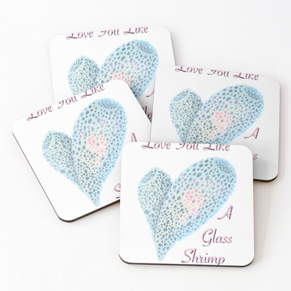 Item preview, Love you like a glass shrimp designed and sold by Deadbirdkitsch.
