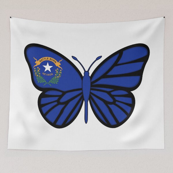 Item preview, State of Nevada Flag Butterfly  designed and sold by Gsallicat.