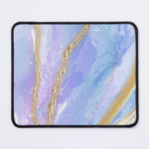 Item preview, Preppy Watercolor Golden Stripes Blue Marble  designed and sold by IamTrending.