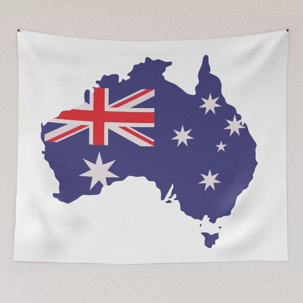 Item preview, Aussie Flag Map designed and sold by freedom4life.