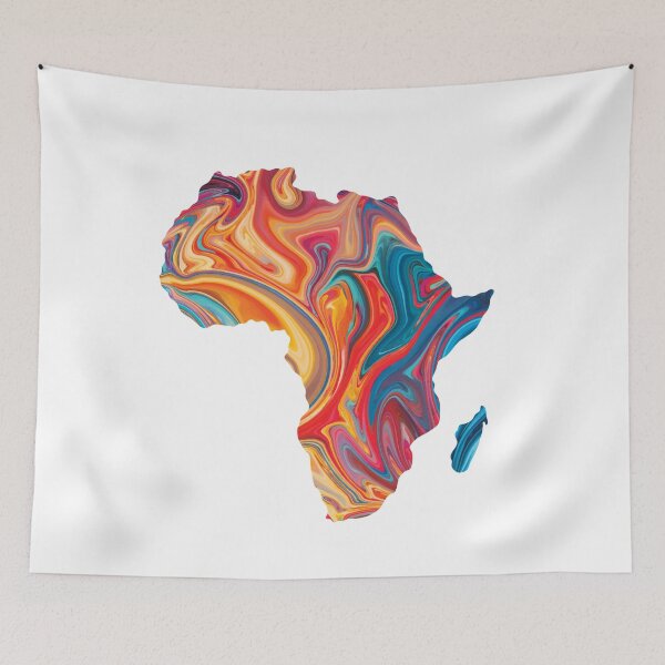 Item preview, Africa Map| Colorful Marble designed and sold by Alarasboy.