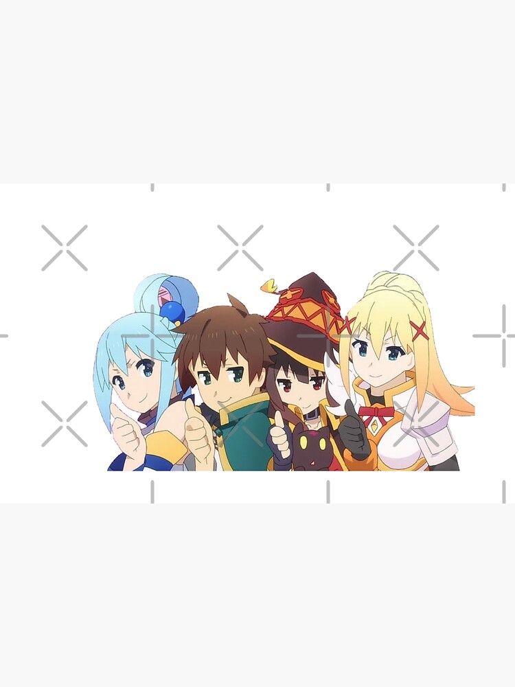 Konosuba - Aqua Kazuma Darkness Megumin Poster Poster for Sale by