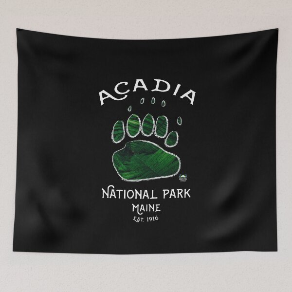 Item preview, Bear Paw Print Acadia National Park Maine designed and sold by StressFreeThds.