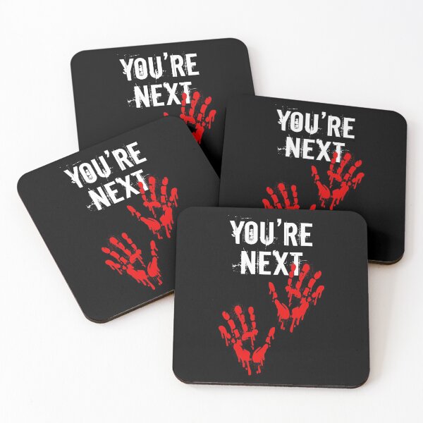 Item preview, You're Next Blood handprints - Halloween funny designed and sold by OutcastBrain.