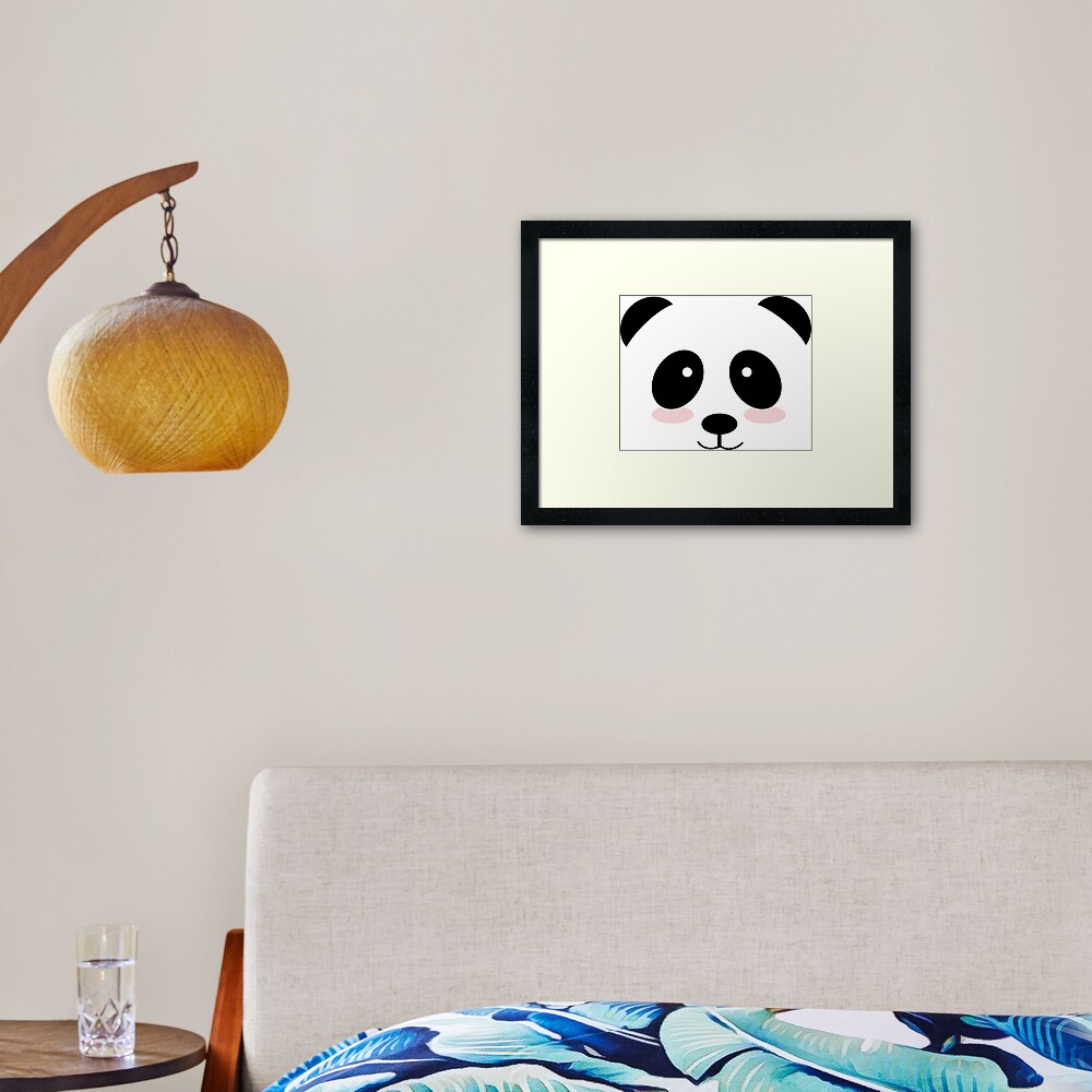 Cute Panda Framed Art Print By Larrygeneration Redbubble