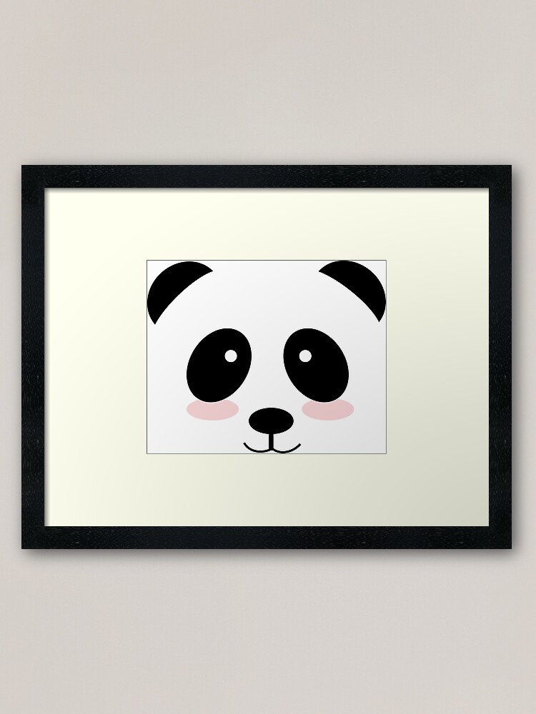Cute Panda Framed Art Print By Larrygeneration Redbubble