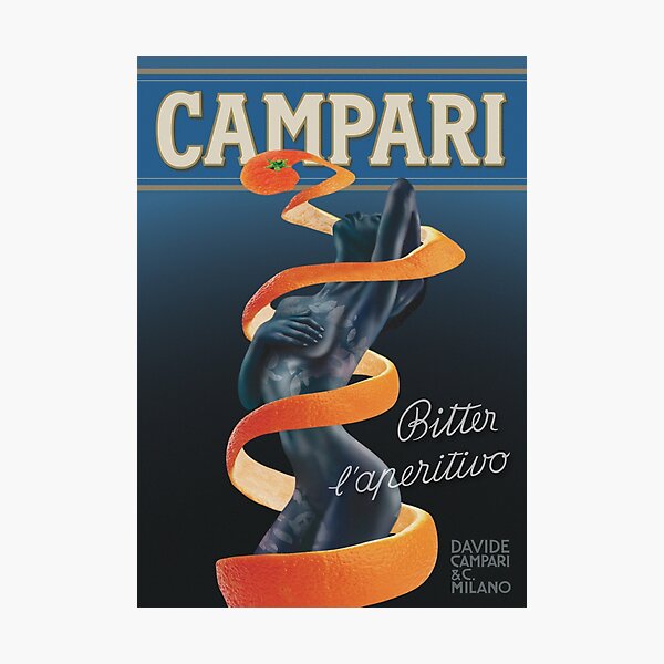 Campari Vintage Orangenschale Design Typ 1 Fotodruck
