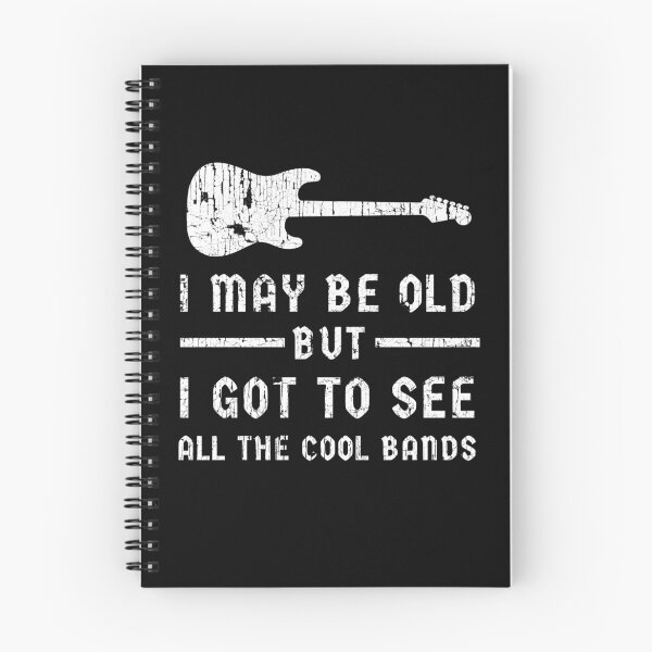 Item preview, I May Be Old Cool Bands Guitar Funny Design designed and sold by Flying Jake.
