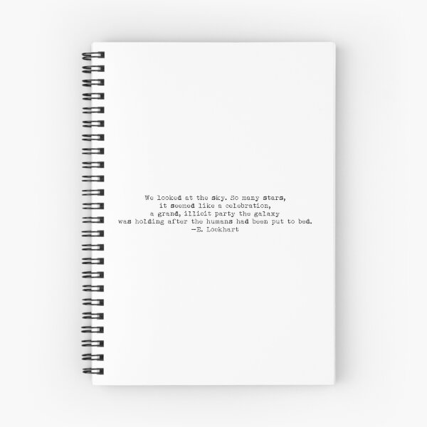 Item preview, "We looked at the sky. So many stars..." -E. Lockhart designed and sold by typedbookquotes.