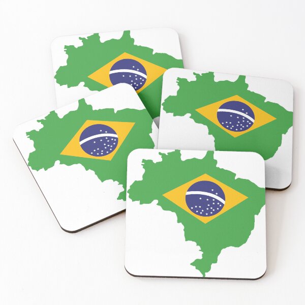 Item preview, Brazil Flag Map designed and sold by freedom4life.