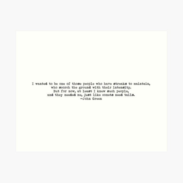 Item preview, “I wanted to be one of those people..." -John Green designed and sold by typedbookquotes.