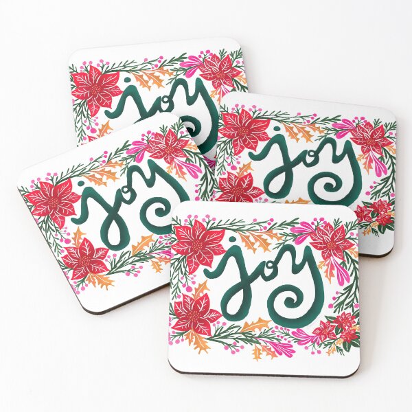 Item preview, Joy Word with Holiday Florals | Christmas Holiday designed and sold by Duniatozy.
