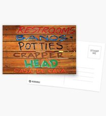 Bathroom Sign Postcards