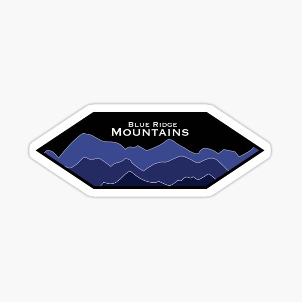 Blue Ridge Mountains Hexagone Sticker