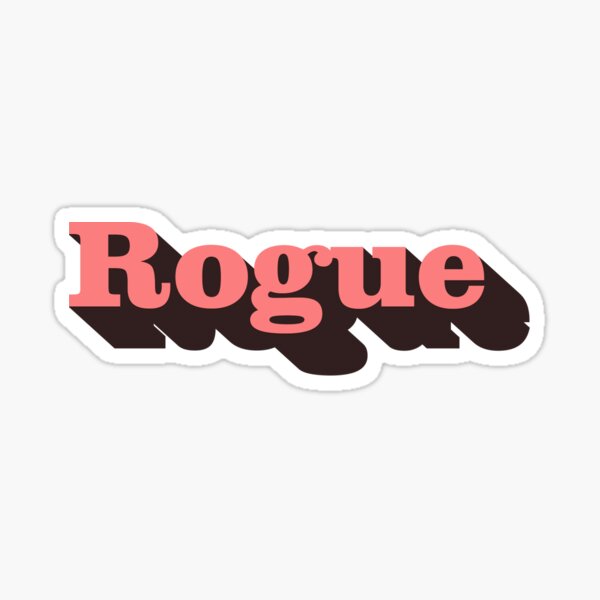 Simple Rogue Sticker For Sale By Wavelengthss Redbubble