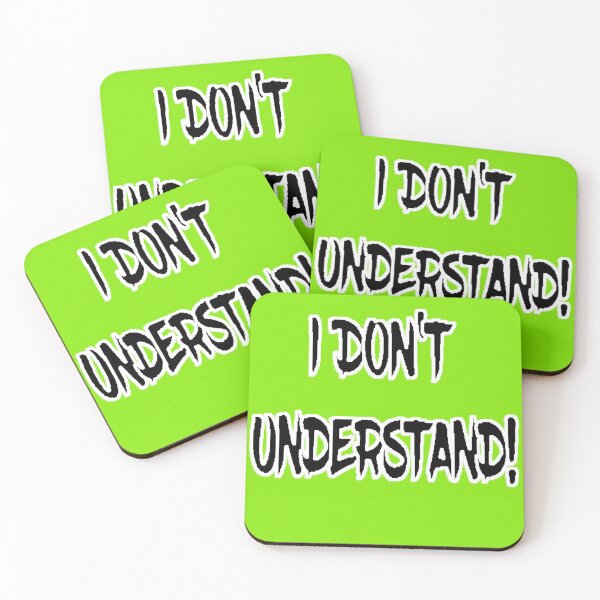 Item preview, I DON'T UNDERSTAND! Black Filled Letters designed and sold by AliCatOriginals.