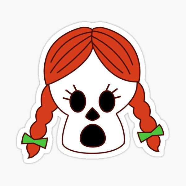 Skull hairstyle Sticker