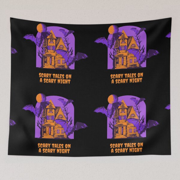 Item preview, Scary Tales On A Scary Night-Spooky Halloween Pumpkin Night-Funny Scary Halloween designed and sold by Red-ElYoubi.