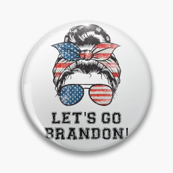 Item preview, Let's Go Brandon Funny Girl Messy Bun designed and sold by Miciareter.