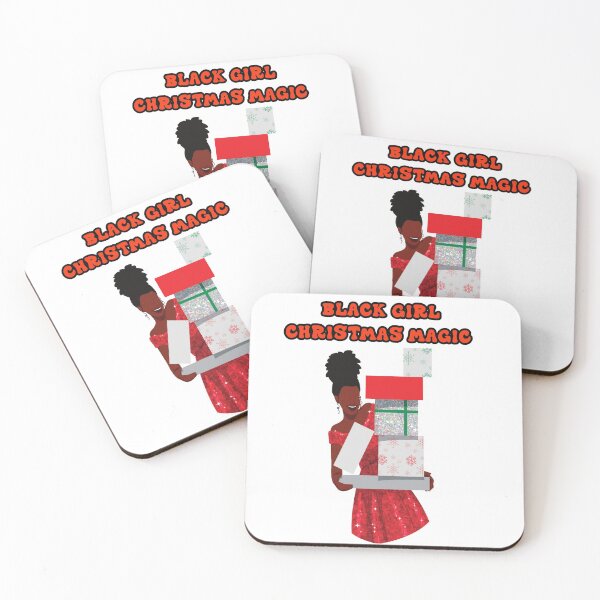 Item preview, BLACK GIRL CHRISTMAS MAGIC  STICKER designed and sold by DiscoVibes.