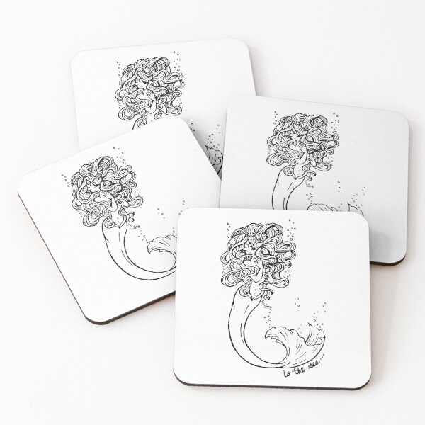 Item preview, Mermaid Freehand Illustration designed and sold by Kelsey Lang.