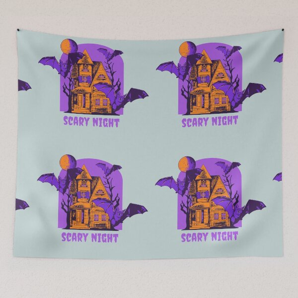 Item preview, A Scary Night-Spooky Halloween Pumpkin Night-Funny Scary Halloween designed and sold by Red-ElYoubi.
