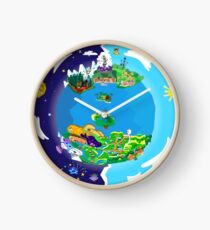 Paper Mario World Mashup Poster Clock