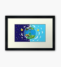 Paper Mario World Mashup Poster Framed Print