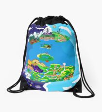 Paper Mario World Mashup Poster Drawstring Bag