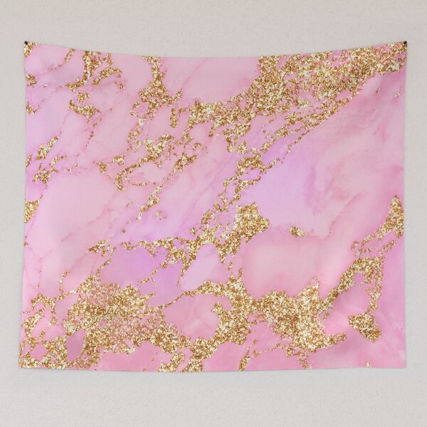 Item preview, Pink "Princess" Faux Marble With Gold-Colored Veins designed and sold by DEC02.