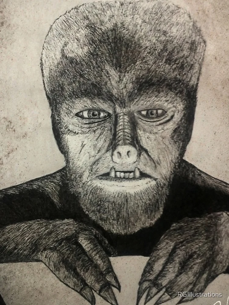 Thumbnail 5 of 5, iPhone Case, WereWolf designed and sold by RGIllustrations.